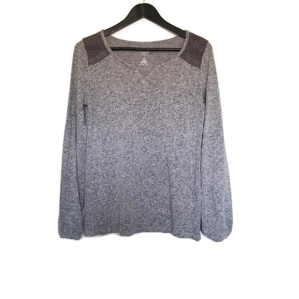 St johns bay women's pullover soft sweater heathered grey
